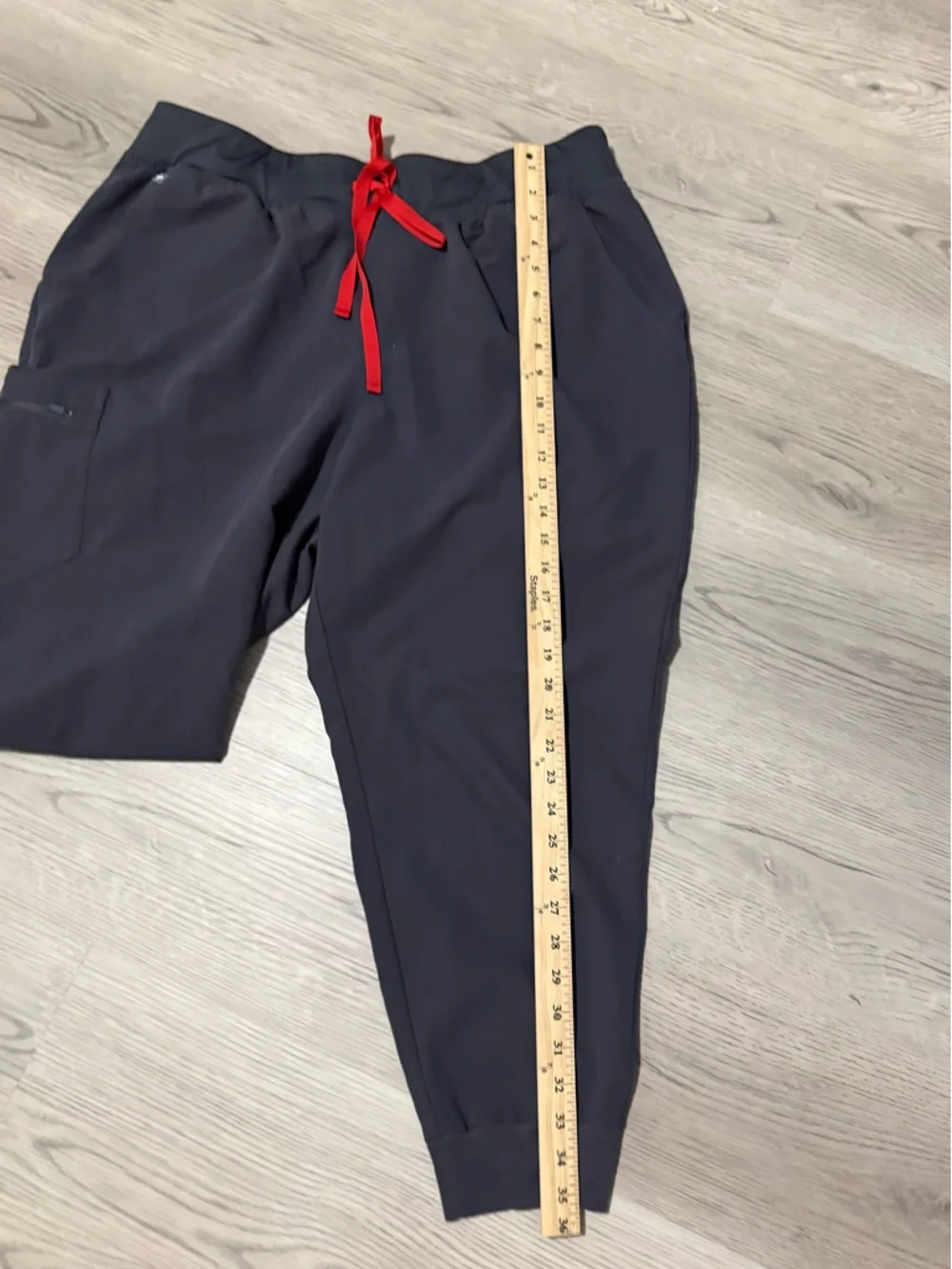 Figs Men's Charcoal Joggers with Red Drawstring